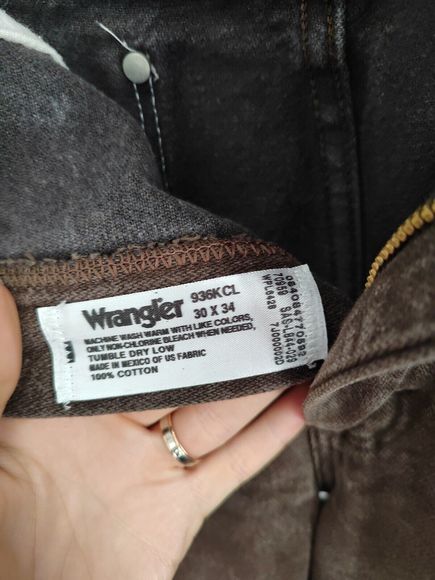 Wrangler Men's Cowboy Cut Slim Fit Jeans Dark Chocolate Size 30x34 100% Cotton - Picture 2 of 15